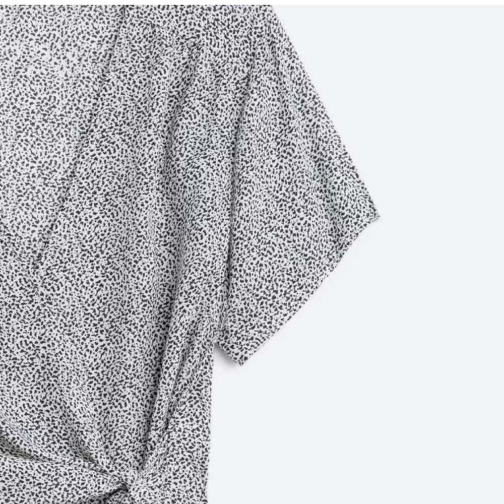 Ranya faux wrap cropped blouse.